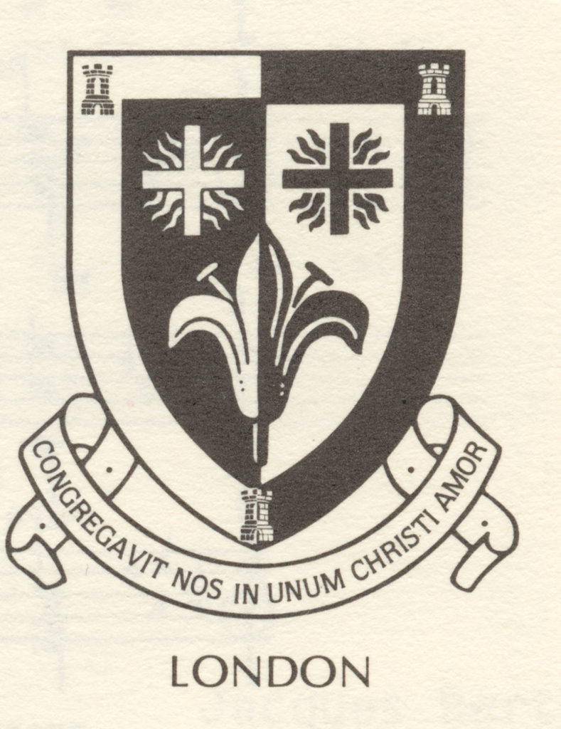 The crest of the London congregation. The crest of the London congregation.