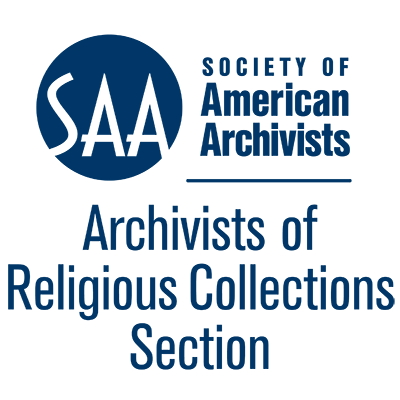 Logo for Society of American Archivists - Archivists of Religious Collections Section.